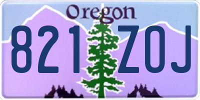 OR license plate 821ZOJ