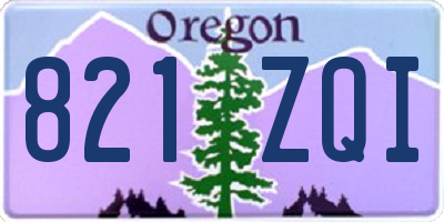 OR license plate 821ZQI
