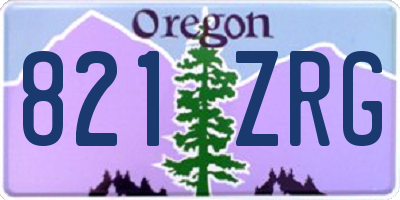 OR license plate 821ZRG