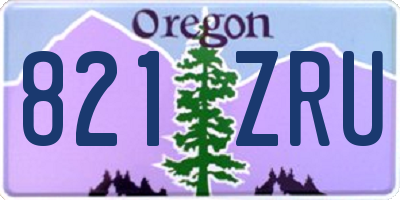 OR license plate 821ZRU