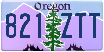 OR license plate 821ZTT