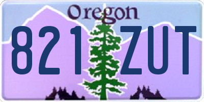 OR license plate 821ZUT