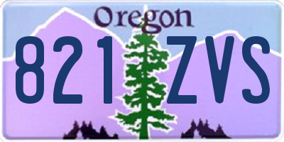 OR license plate 821ZVS