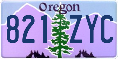 OR license plate 821ZYC