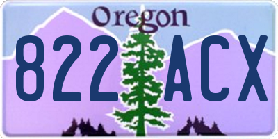 OR license plate 822ACX