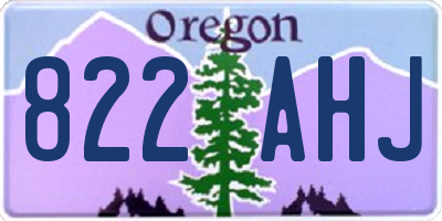 OR license plate 822AHJ