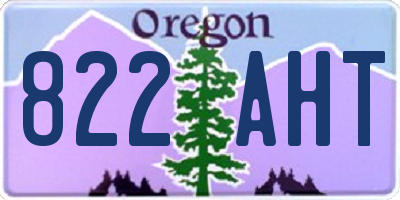 OR license plate 822AHT