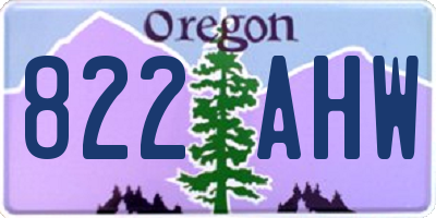 OR license plate 822AHW
