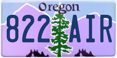 OR license plate 822AIR