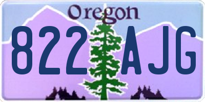 OR license plate 822AJG