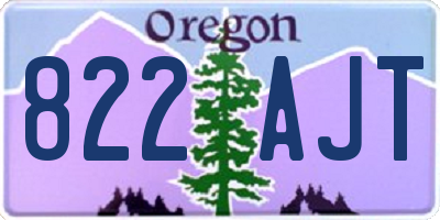 OR license plate 822AJT