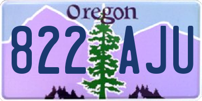 OR license plate 822AJU