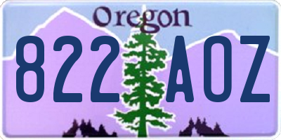 OR license plate 822AOZ
