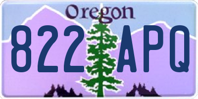 OR license plate 822APQ