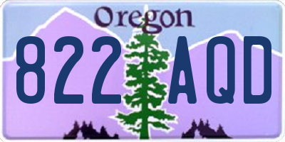 OR license plate 822AQD