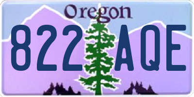 OR license plate 822AQE