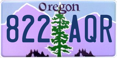 OR license plate 822AQR