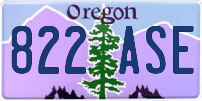 OR license plate 822ASE