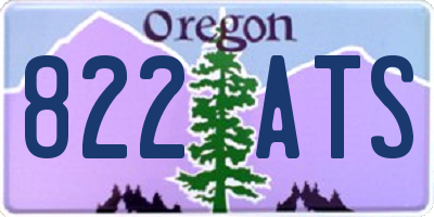 OR license plate 822ATS