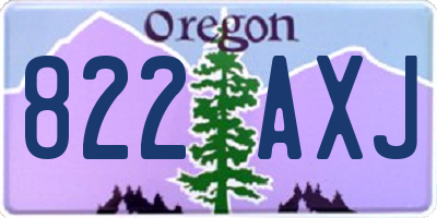 OR license plate 822AXJ