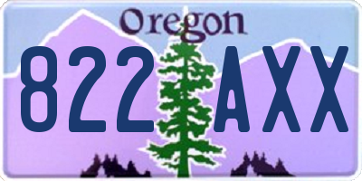 OR license plate 822AXX