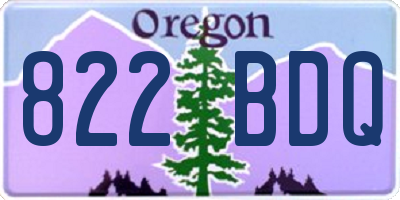 OR license plate 822BDQ