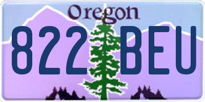 OR license plate 822BEU