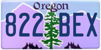 OR license plate 822BEX