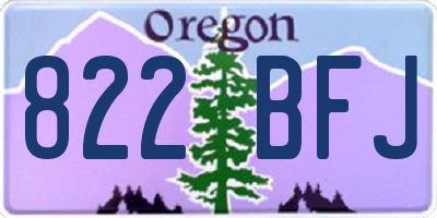 OR license plate 822BFJ
