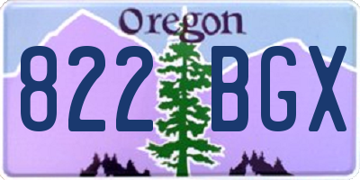 OR license plate 822BGX