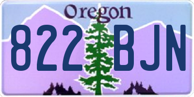 OR license plate 822BJN