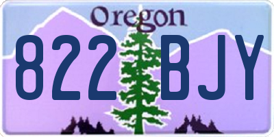 OR license plate 822BJY