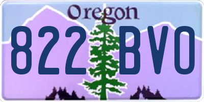OR license plate 822BVO