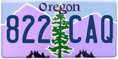 OR license plate 822CAQ
