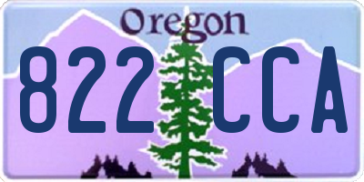 OR license plate 822CCA