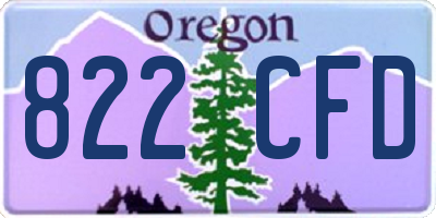 OR license plate 822CFD
