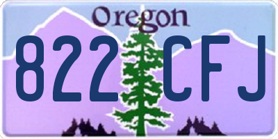 OR license plate 822CFJ