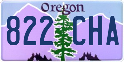 OR license plate 822CHA