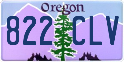 OR license plate 822CLV