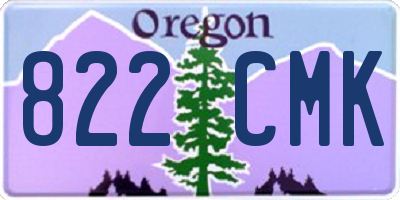 OR license plate 822CMK