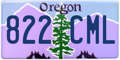 OR license plate 822CML