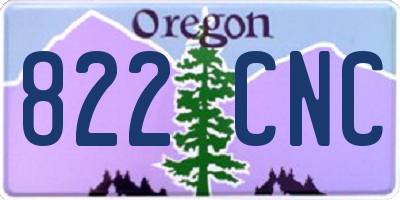 OR license plate 822CNC