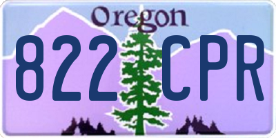 OR license plate 822CPR