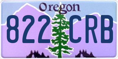 OR license plate 822CRB