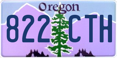 OR license plate 822CTH