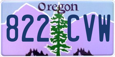 OR license plate 822CVW