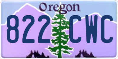 OR license plate 822CWC