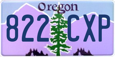 OR license plate 822CXP
