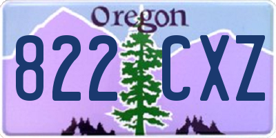 OR license plate 822CXZ