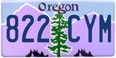 OR license plate 822CYM